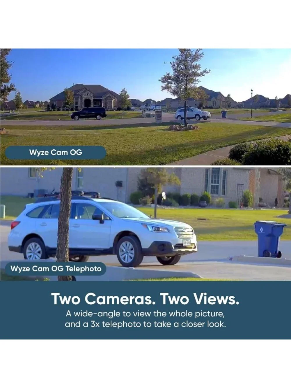 Indoor/Outdoor Security Cameras 2-Pack with Color Night Vision & Motion
